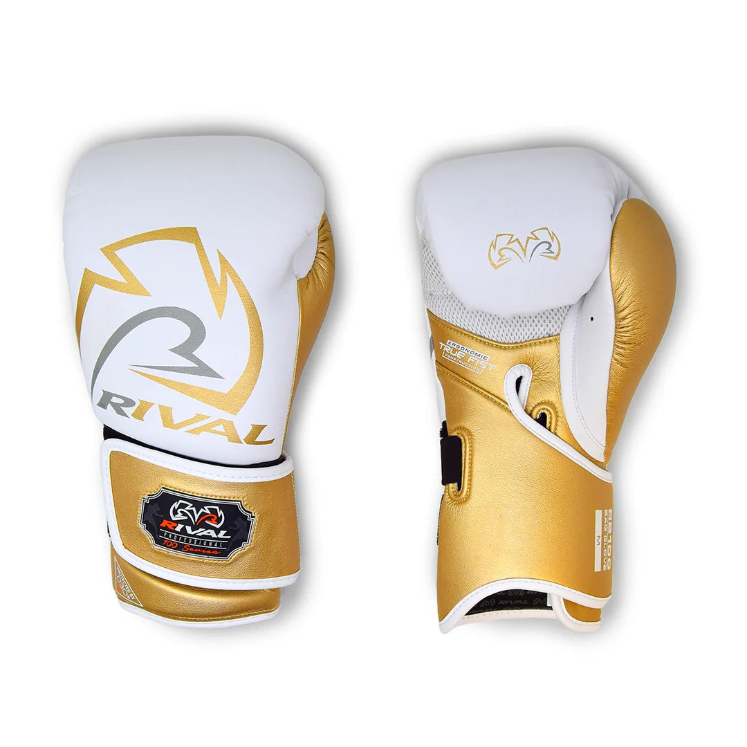 Rival RB100 Professional Bag Gloves - White / Gold