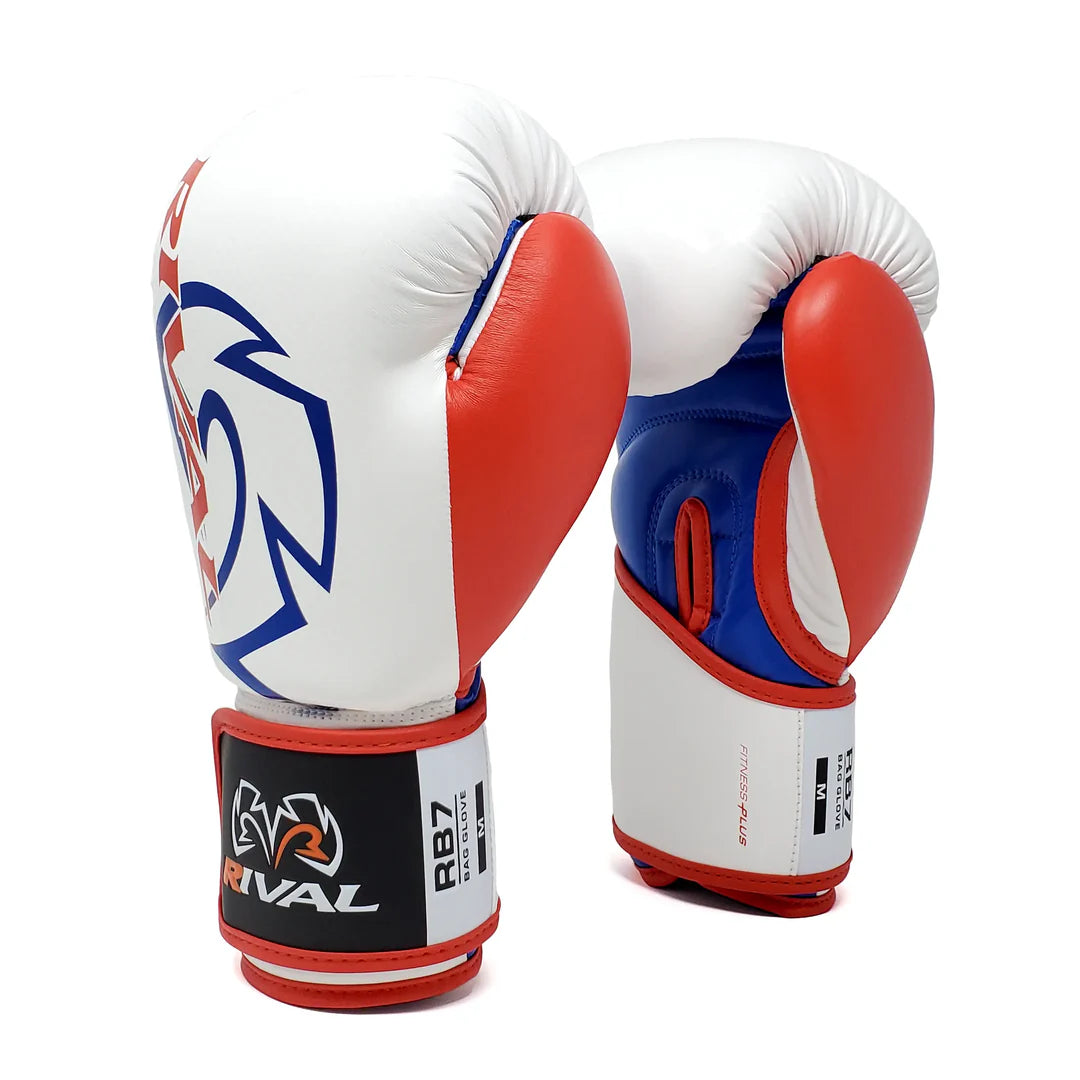 Rival RB7 Fitness Plus Bag Gloves - White / Red / Blue