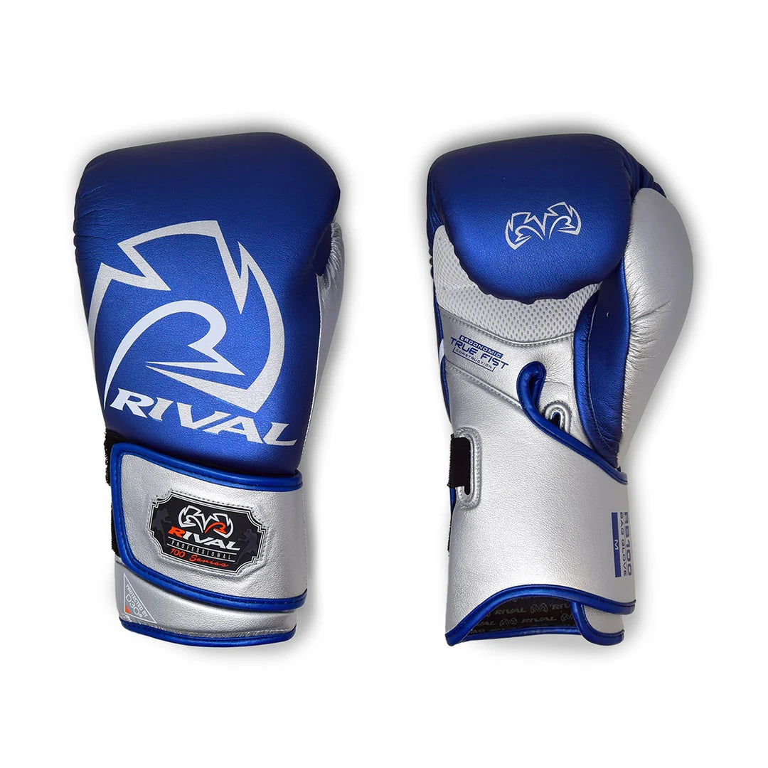 Rival RB100 Professional Bag Gloves - Blue / Silver