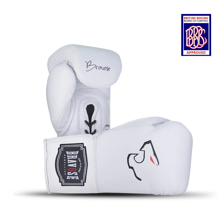 Bravose Rebellion Professional Fight Gloves White