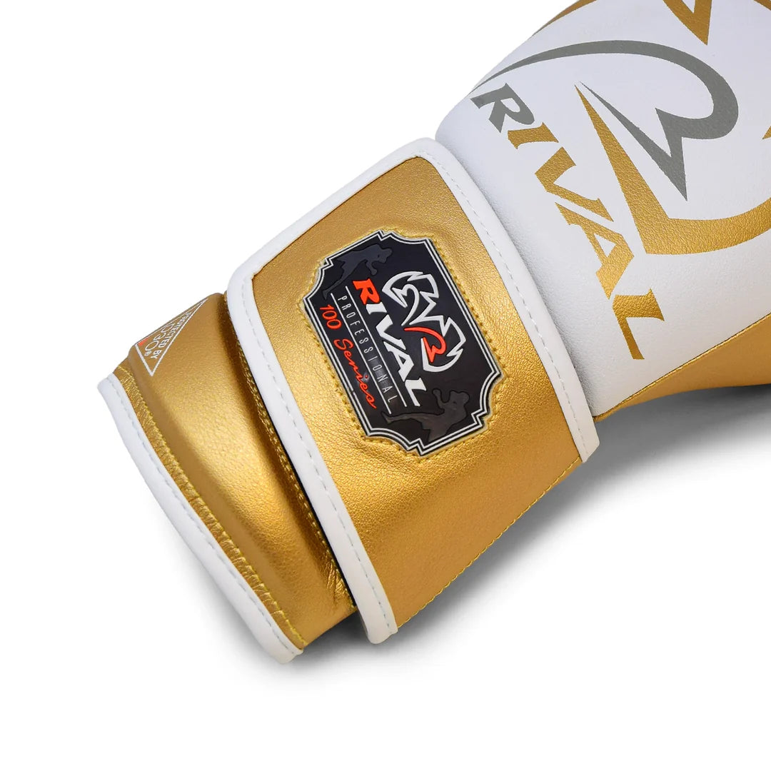 Rival RB100 Professional Bag Gloves - White / Gold