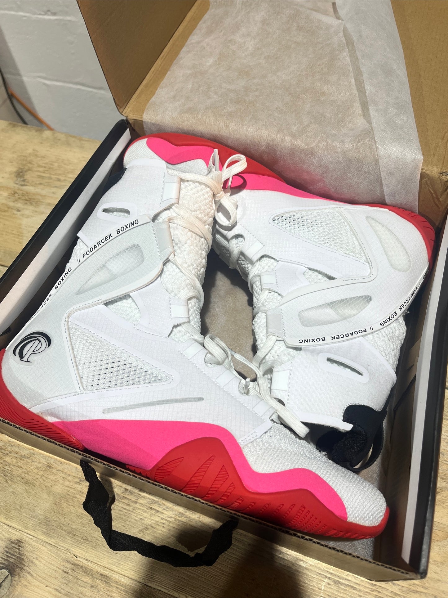 Podarcek Boxing Boots White / Pink