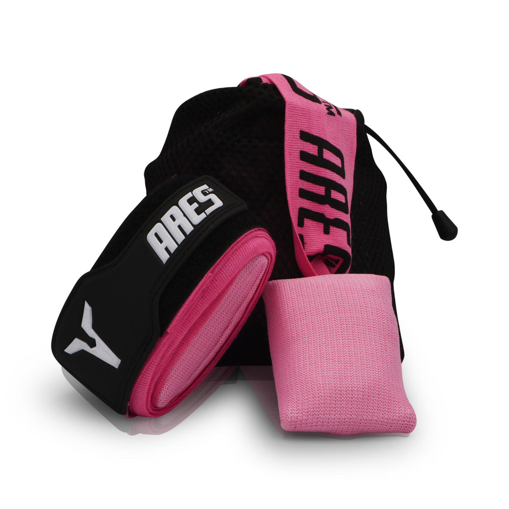 Ares Apollo Hand Wraps With Gel & Foam Knuckle Pad - Pink