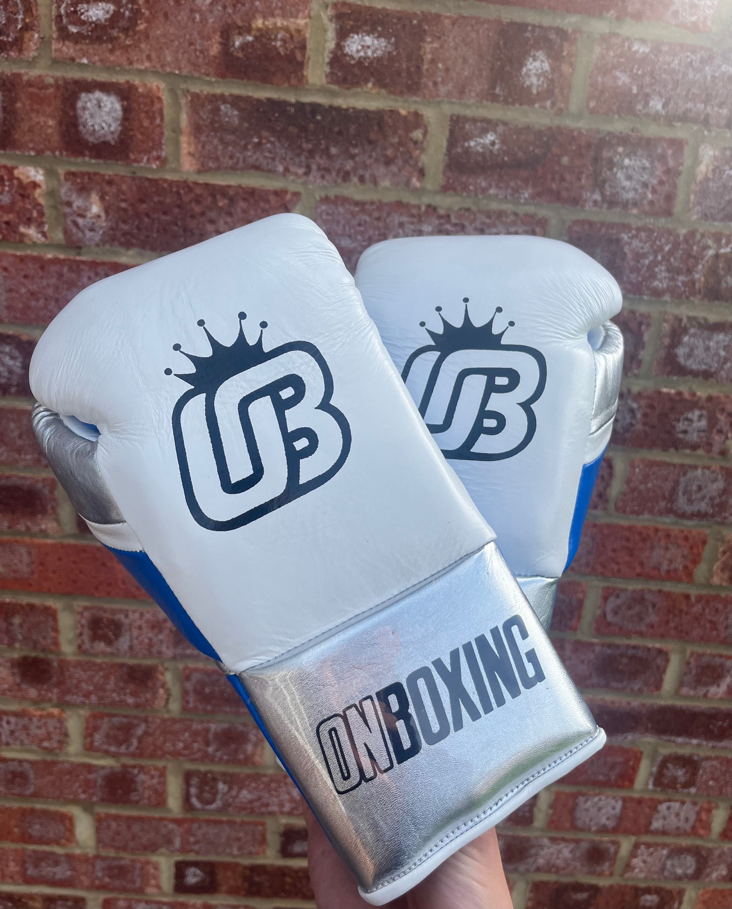 on boxing ob-1 white/blue/silver - 10oz
