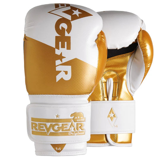 Revgear Pinnacle Boxing Gloves White Gold