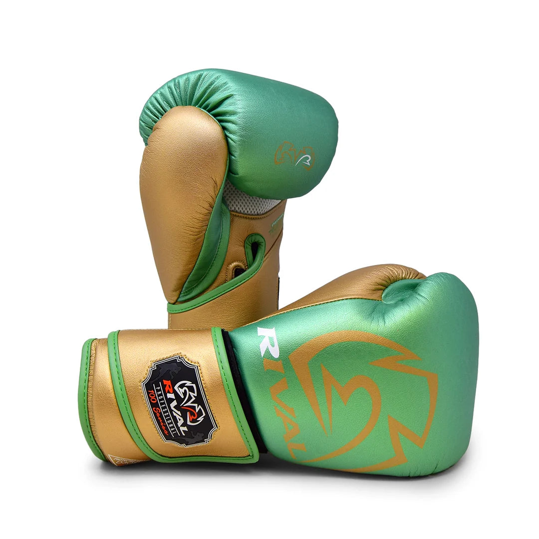 Rival RB100 Professional Bag Gloves - Green / Gold