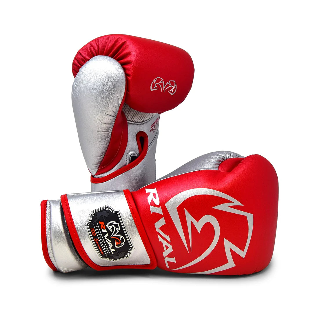 Rival RB100 Professional Bag Gloves - Red / Silver