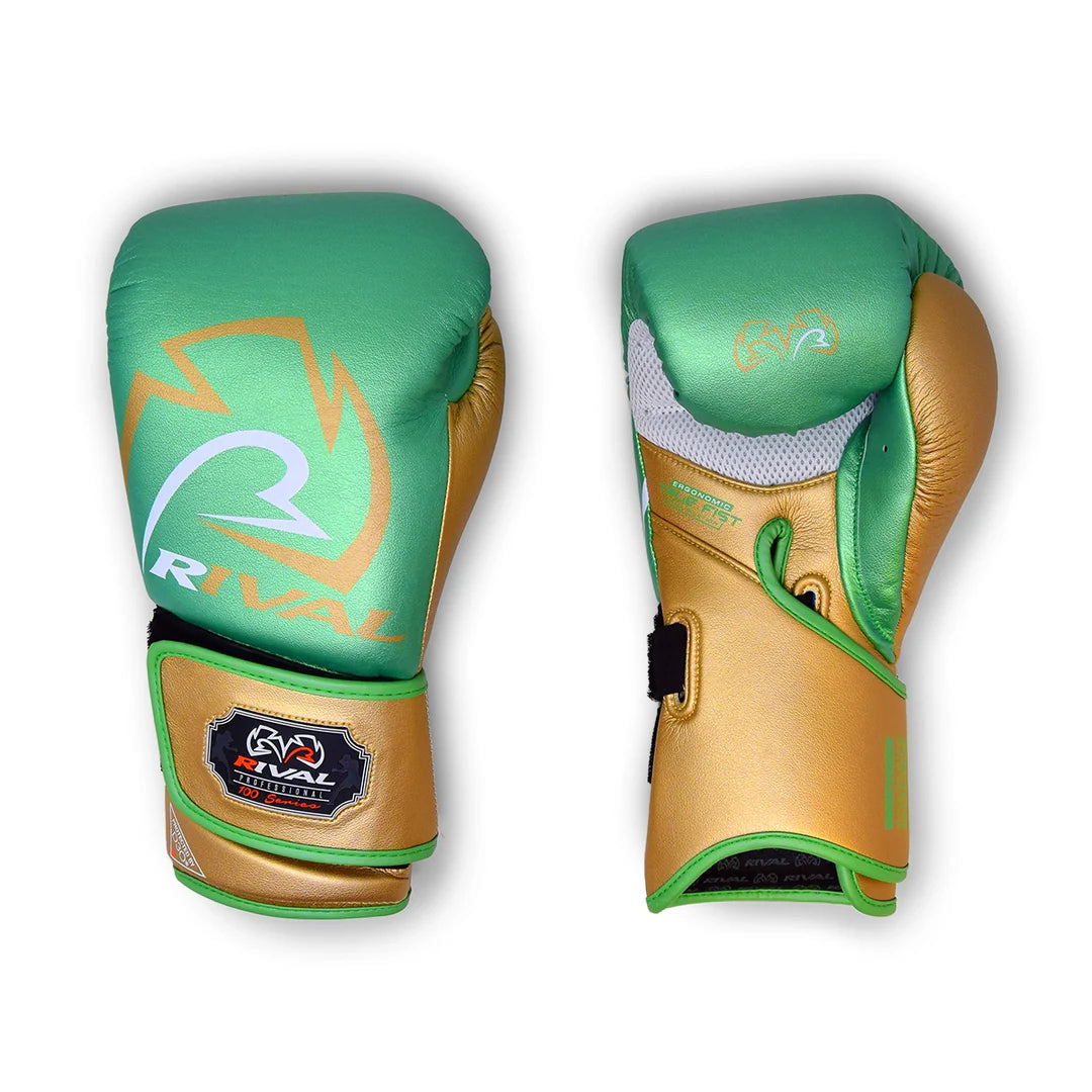 Rival RB100 Professional Bag Gloves - Green / Gold