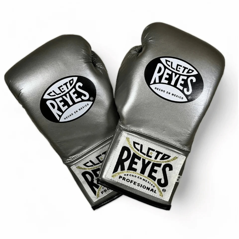 Official Cleto Reyes Safetec Boxing Gloves - silver