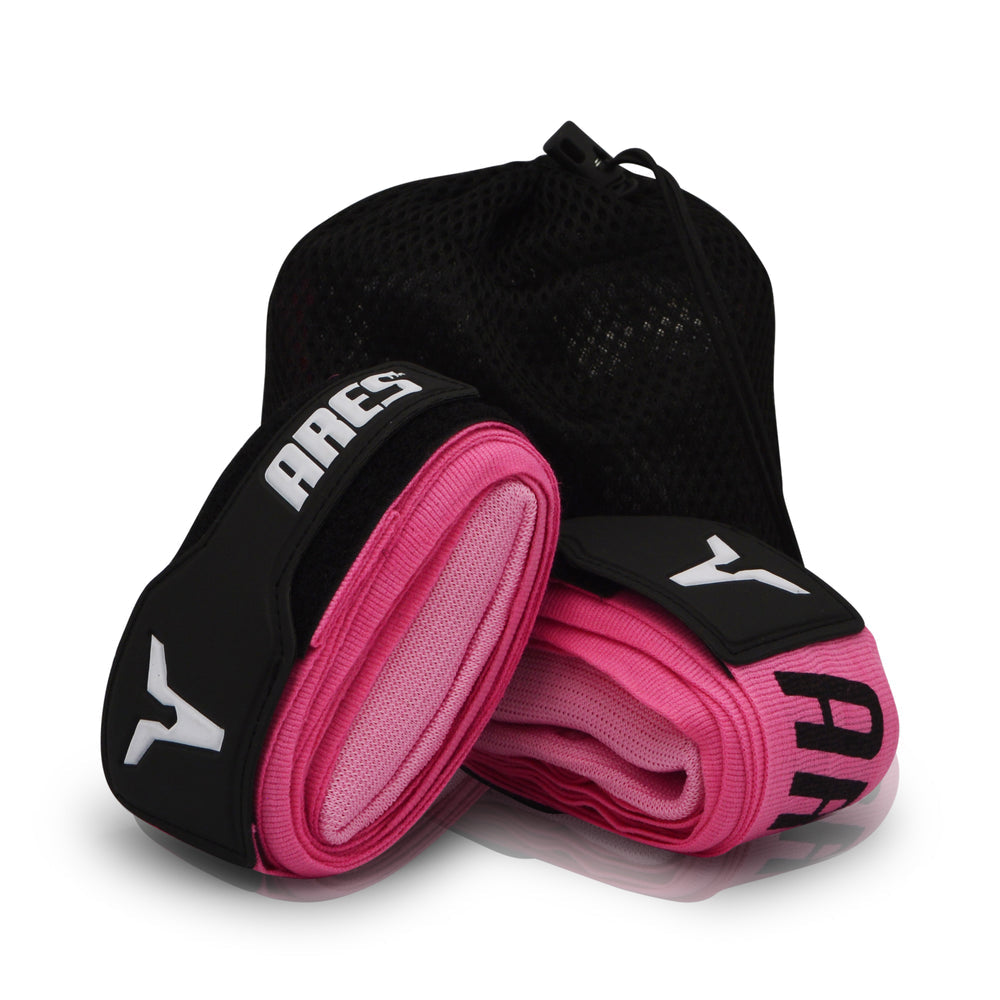 Ares Apollo Hand Wraps With Gel & Foam Knuckle Pad - Pink
