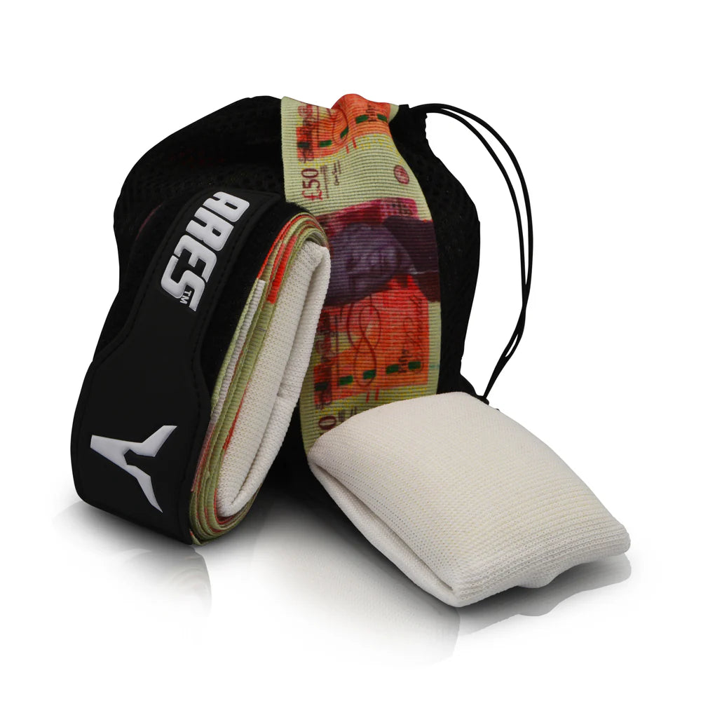 Ares Apollo Hand Wraps With Gel & Foam Knuckle Pad - Pounds Limited Edition