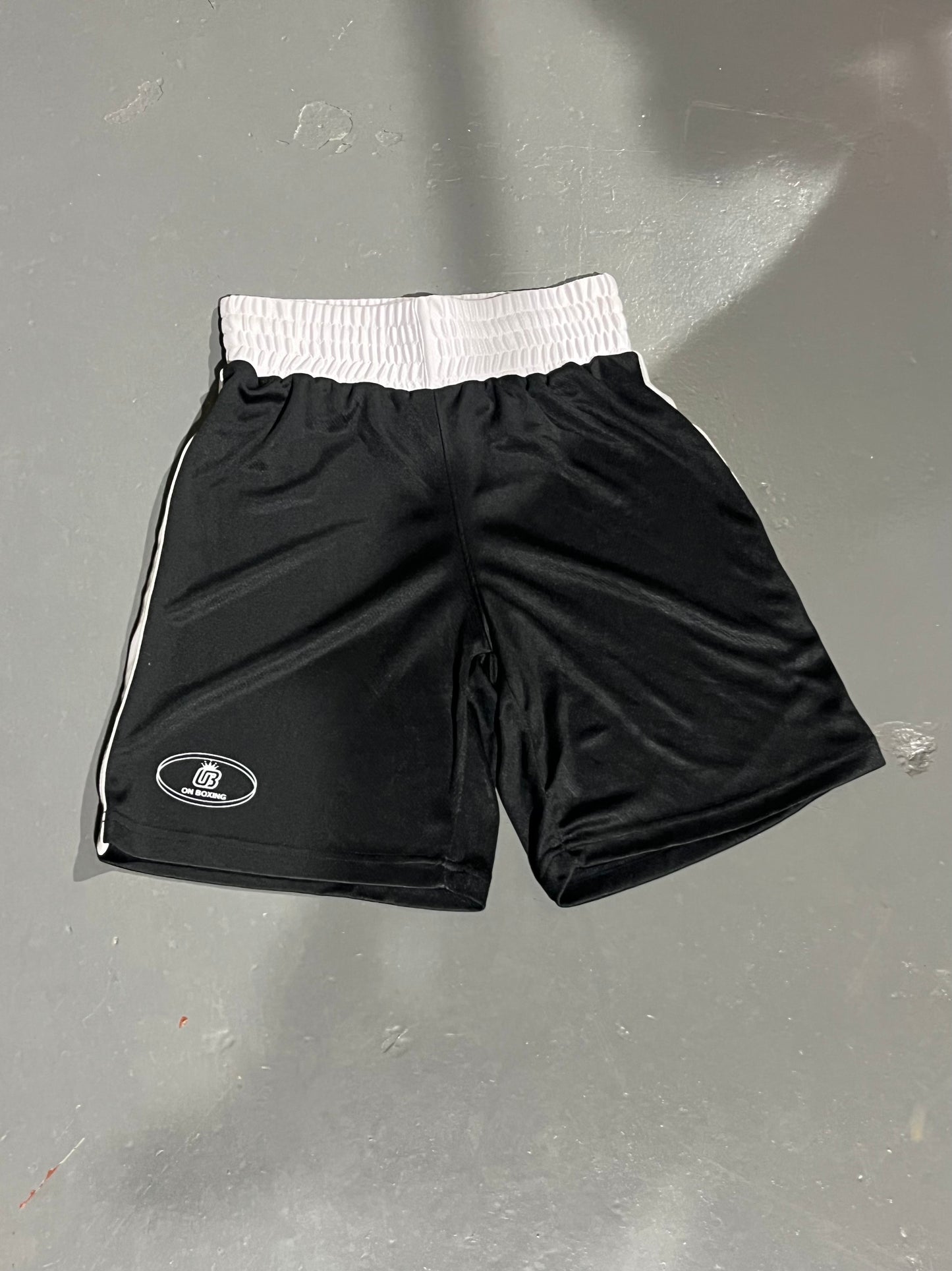 on boxing amateur boxing shorts black
